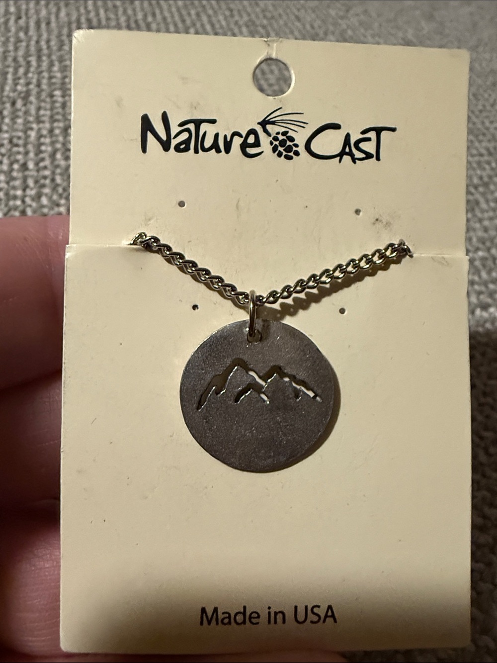 Mountain silver color necklace